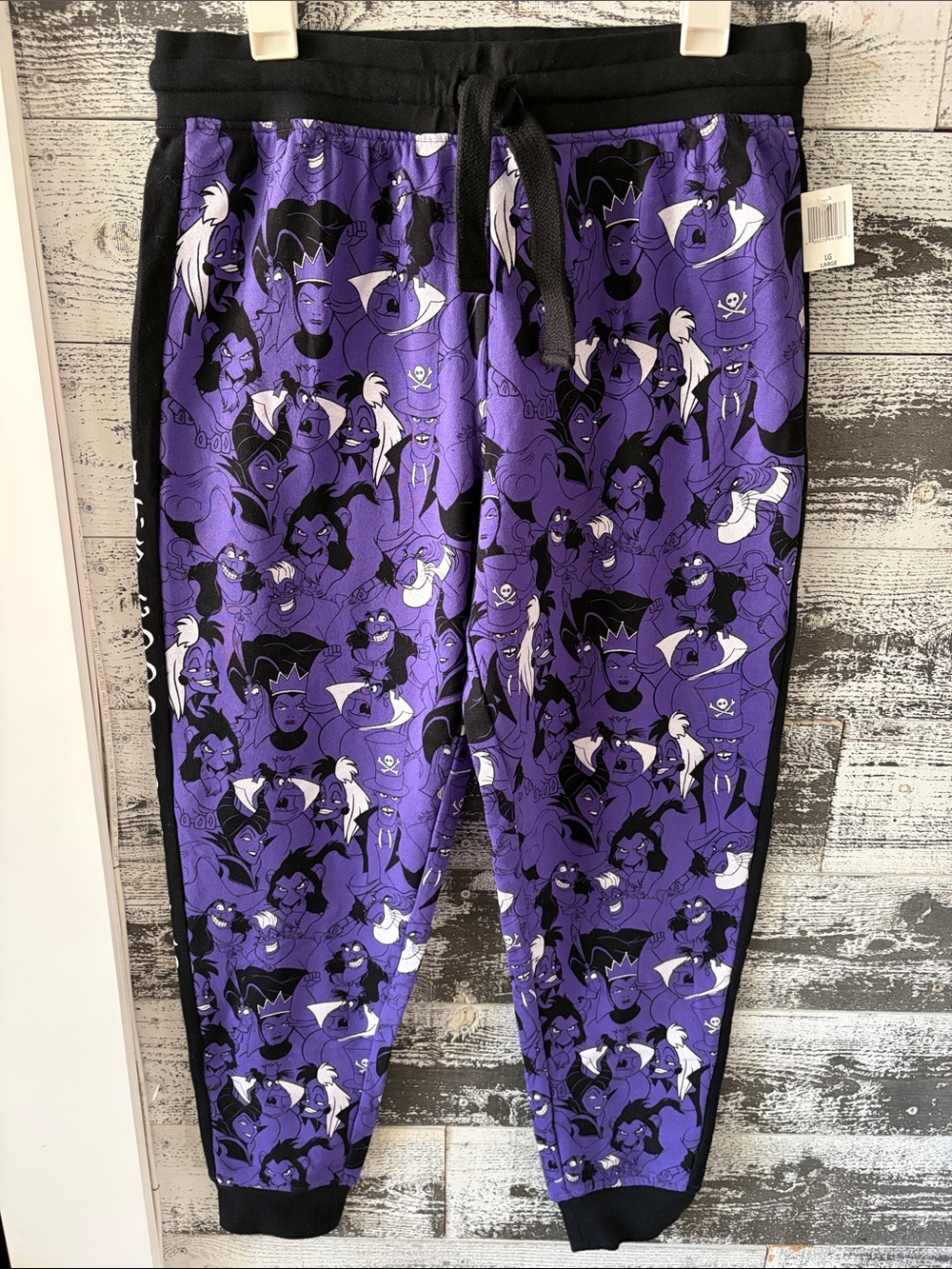 NWT Disney Purple Villains Graphic Jogger Pants